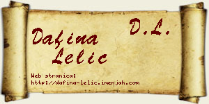 Dafina Lelić vizit kartica